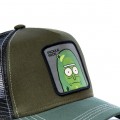 Capslab Rick and Morty Pickle Rick Khaki Cap zoom on the patch