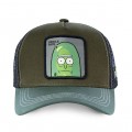 Capslab Rick and Morty Pickle Rick Khaki Cap front of the cap