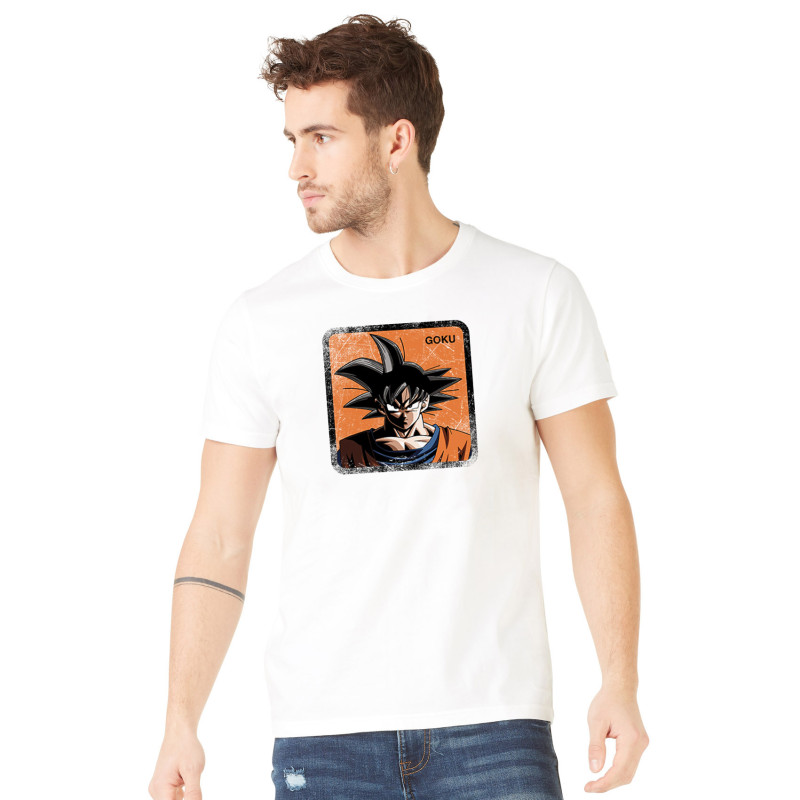 T-Shirt homme Dragon Ball Z Goku Blanc