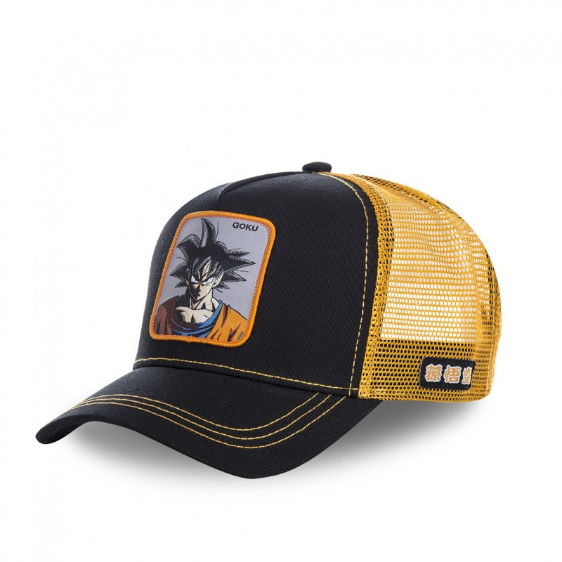 Casquette Homme Trucker COLLABS Dragon Ball Z San Goku Noir et Jaune
